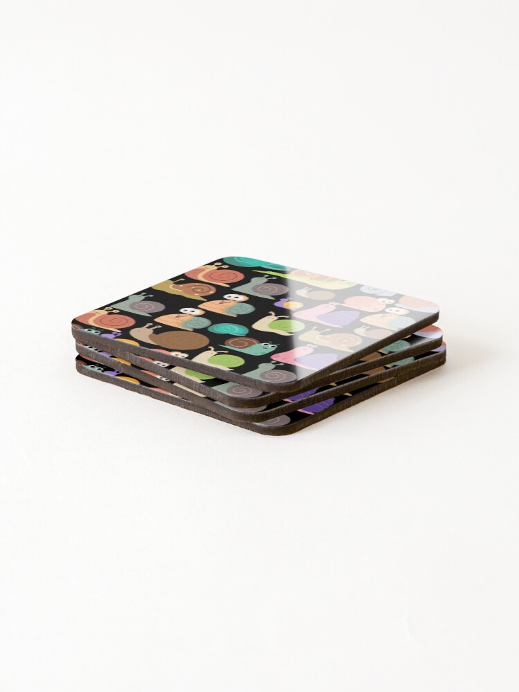 Thumbnail 4 of 5, Coasters (Set of 4), Snail pattern. designed and sold by Patternaart.