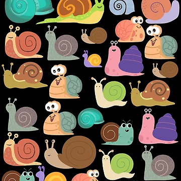 Artwork thumbnail, Snail pattern. by Patternaart