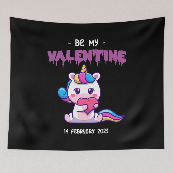 Item preview, Be my valentine for  14 feb 2023 cute unicorn 14 feb 2023 designed and sold by ALIENATIVED.