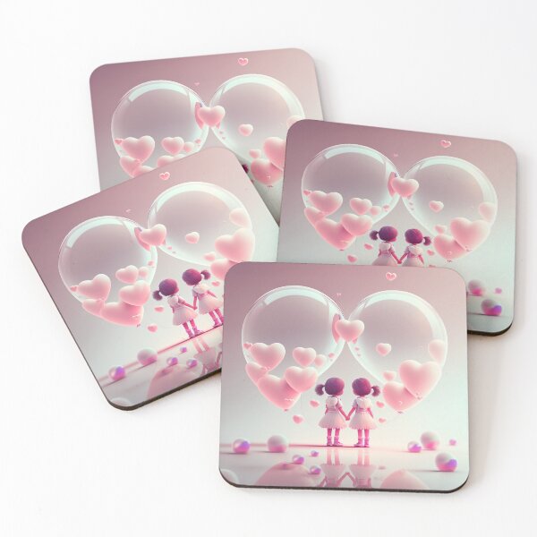 Item preview, BFF, sisters of heart, heart, friendship girls, decoration, friends, girlfriends, gift idea girl designed and sold by Crea79.