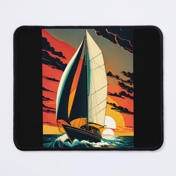Item preview, Pop Art Deco Sailboat Sunset designed and sold by delohill.