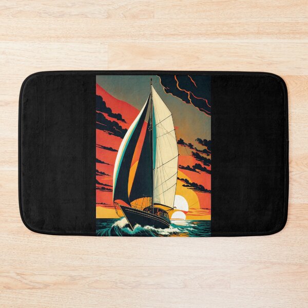 Item preview, Pop Art Deco Sailboat Sunset designed and sold by delohill.