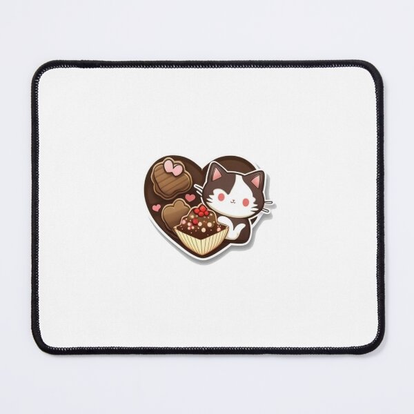 Item preview, A Heart Shaped Chocolate and Kitty Sticker designed and sold by DreamNebula.