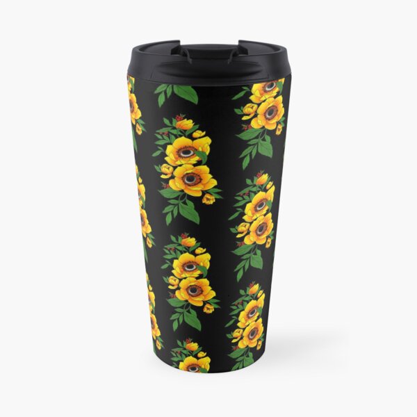 Golden yellow poppy Travel Mug