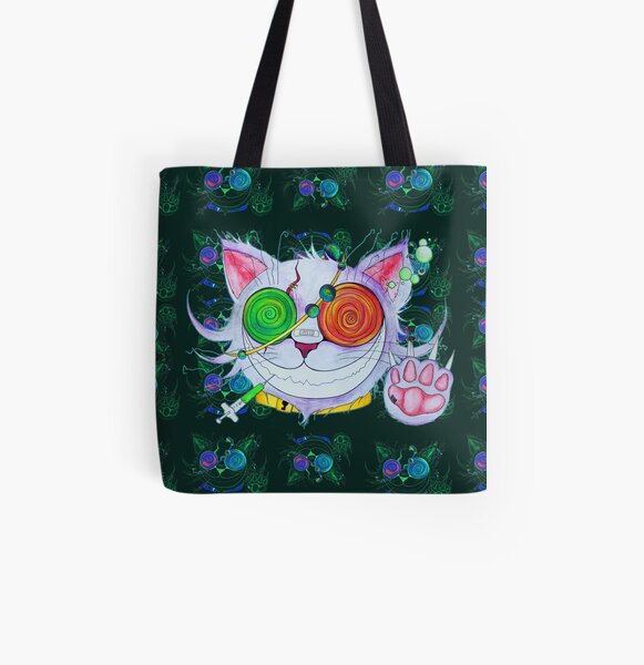 Psychocat All Over Print Tote Bag
