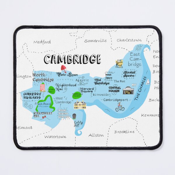 Item preview, map of cambridge mass designed and sold by Mitra Farmand.