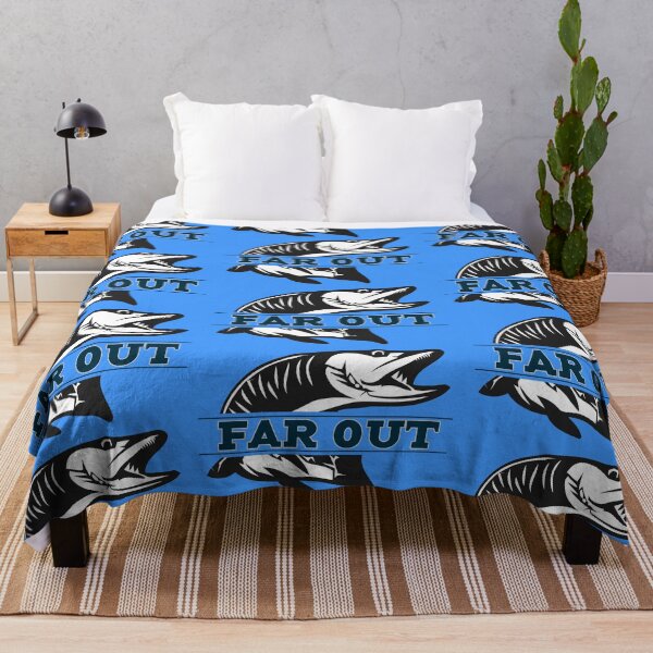 Item preview, Far Out Fly Fish Blue  designed and sold by ChristinasMess.