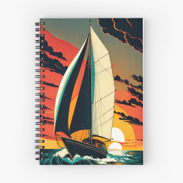 Item preview, Pop Art Deco Sailboat Sunset designed and sold by delohill.
