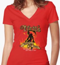 Ifrits Höllenfeuer-scharfe Soße Shirt mit V-Ausschnitt