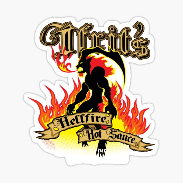 Ifrit's Hellfire Hot Sauce Sticker