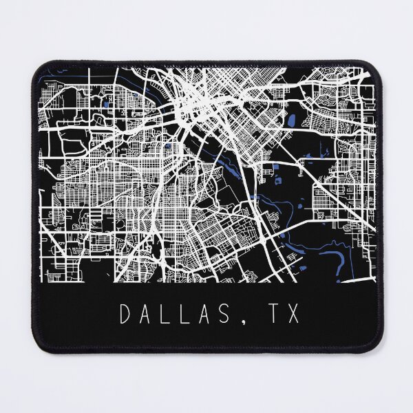 Item preview, Dallas Texas TX city map black and white designed and sold by gifts-ideas.