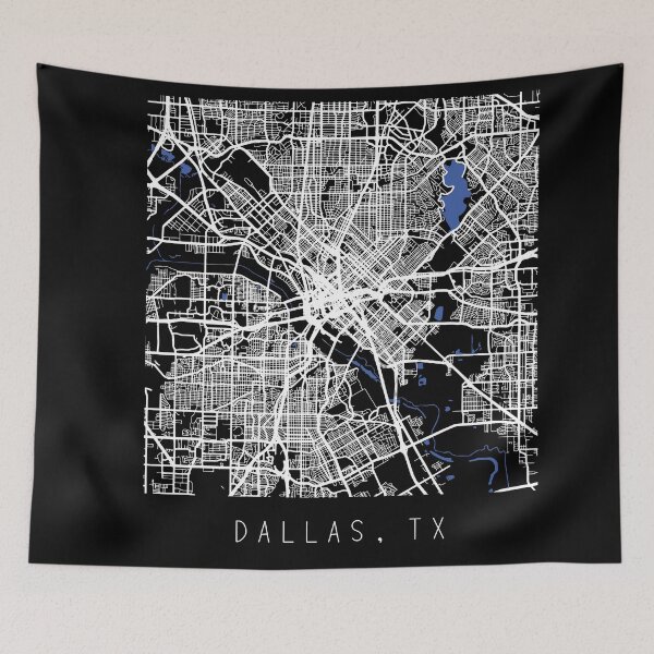 Item preview, Dallas Texas TX city map black and white designed and sold by gifts-ideas.