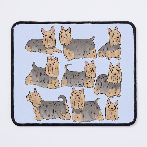 Item preview, Silky Terrier Dog cute illustration pattern silver and tan  designed and sold by Yarafantasyart.