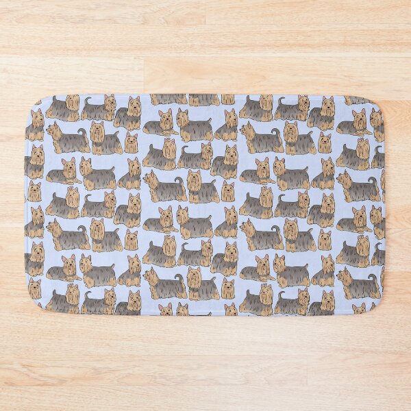 Item preview, Silky Terrier Dog cute illustration pattern silver and tan  designed and sold by Yarafantasyart.