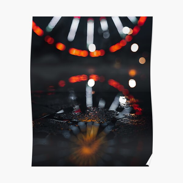 Ferris Wheel Reflection Poster