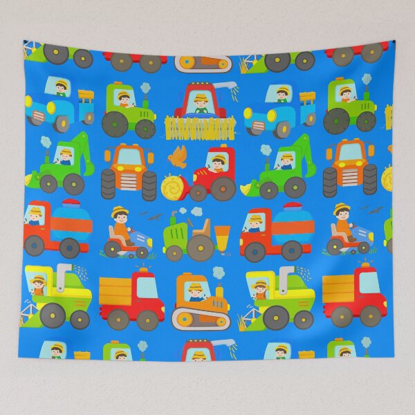 Item preview, Tractor Harvester Farmer Plow Mower Digger Farm Vehicles designed and sold by samshirts.