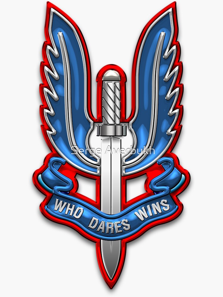 Special Air Service Sas Insignia Over White Leather Sticker For Sale By Captain7 Redbubble