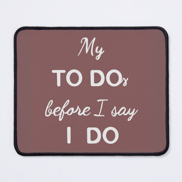 Item preview, My to dos before I say Ido designed and sold by Marry-me.