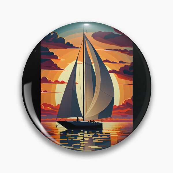 Item preview, Pop Art Deco Sailboat Sunset Design designed and sold by delohill.