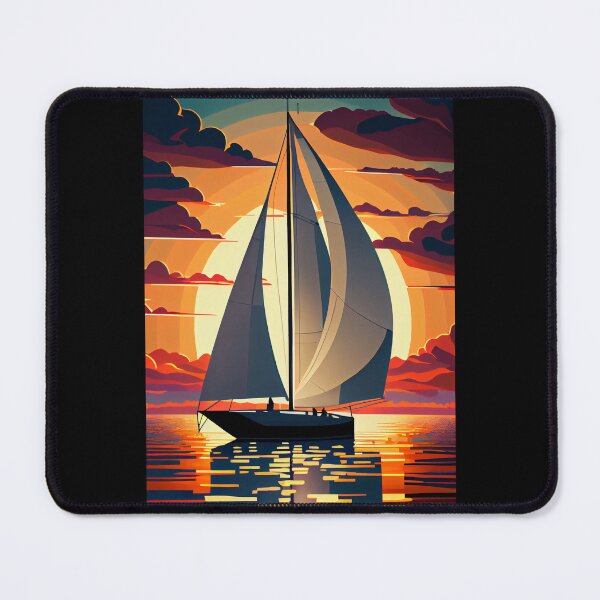 Item preview, Pop Art Deco Sailboat Sunset Design designed and sold by delohill.