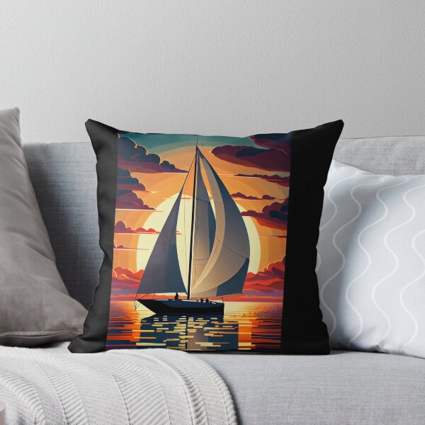 Item preview, Pop Art Deco Sailboat Sunset Design designed and sold by delohill.