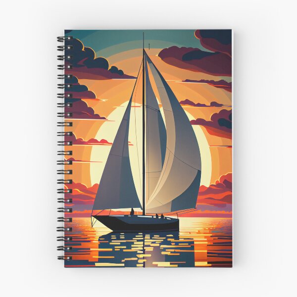 Item preview, Pop Art Deco Sailboat Sunset Design designed and sold by delohill.