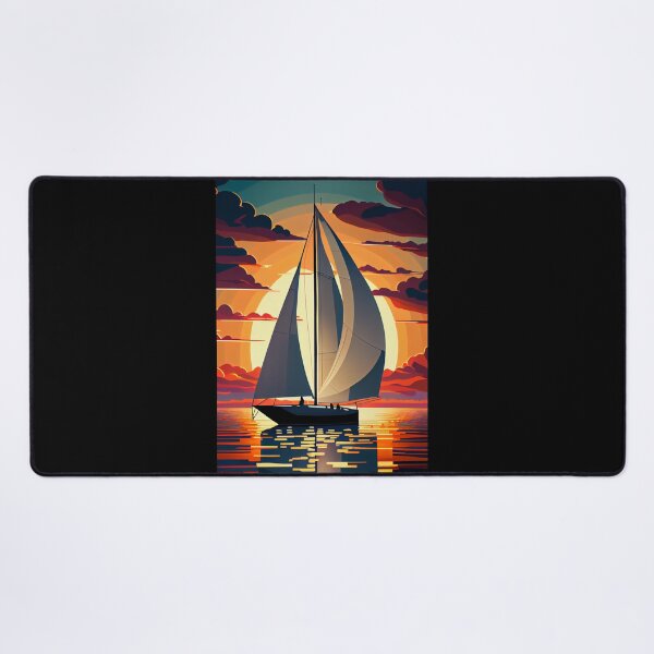 Item preview, Pop Art Deco Sailboat Sunset Design designed and sold by delohill.