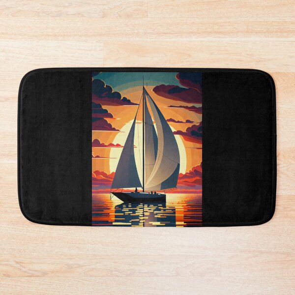 Item preview, Pop Art Deco Sailboat Sunset Design designed and sold by delohill.