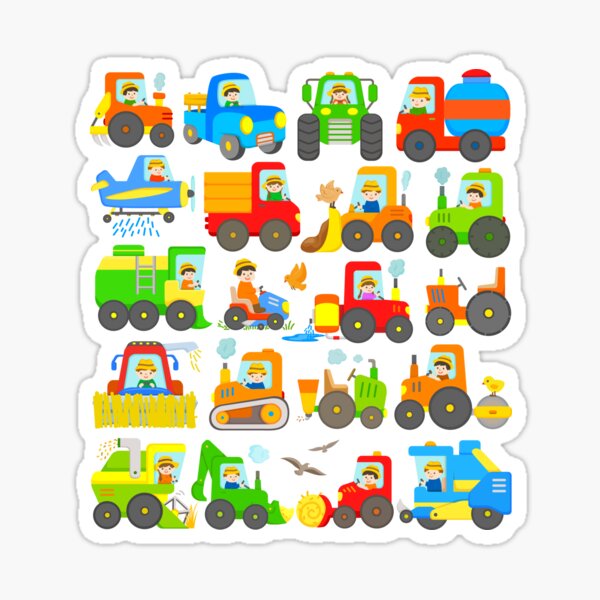 Vehicles For Kids Stickers for Sale