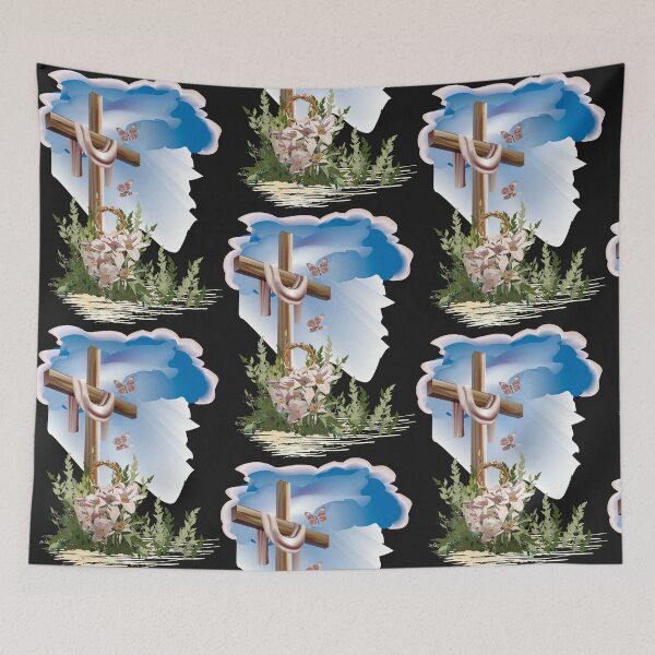 Item preview,  Illustration of a brown wooden cross. T-shirt print. designed and sold by Senior-Kuzmin.