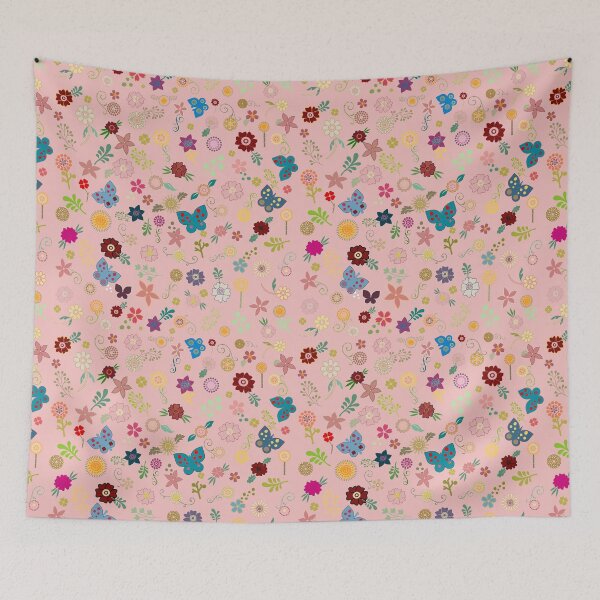 Item preview, Floral pattern and butterflies designed and sold by Carmelagaminde.