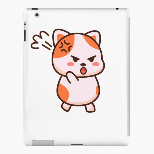 Fierce Feline: Adorable Yet Angry Cat Design | iPad Case & Skin