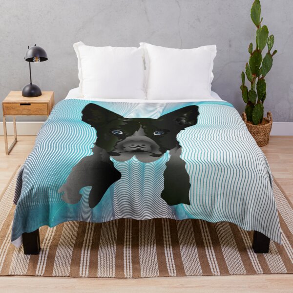Item preview, Dog head with blue lines in background designed and sold by Bigrow.