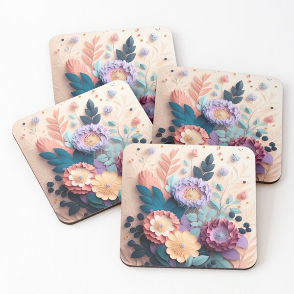 Item preview, Ethereal Blossom: A Beautiful Floral Light Soft Background Paper Cut - Version 3 designed and sold by ProfX Studios.