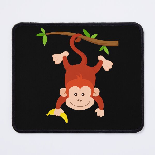 Item preview, Monkey Holding Banana Hanging Upside Down from Tree designed and sold by samshirts.