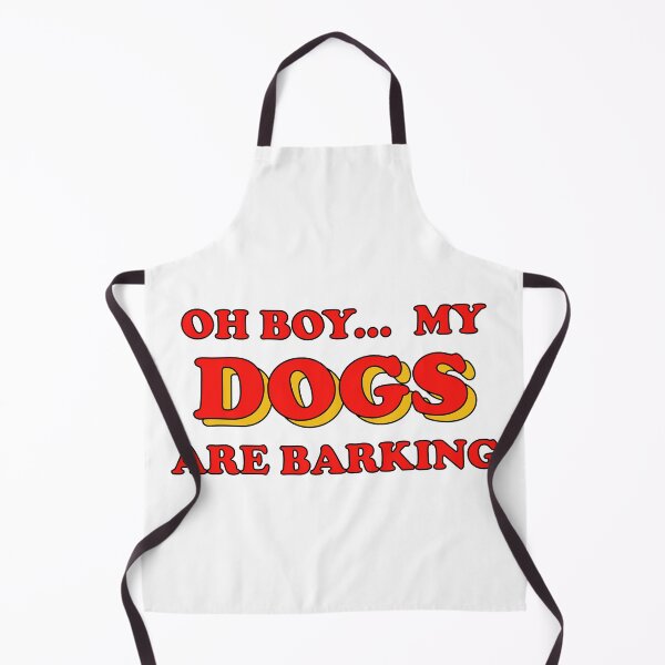 Item preview, Oh boy my dogs are barking in red and yellow designed and sold by PrintsyGal.