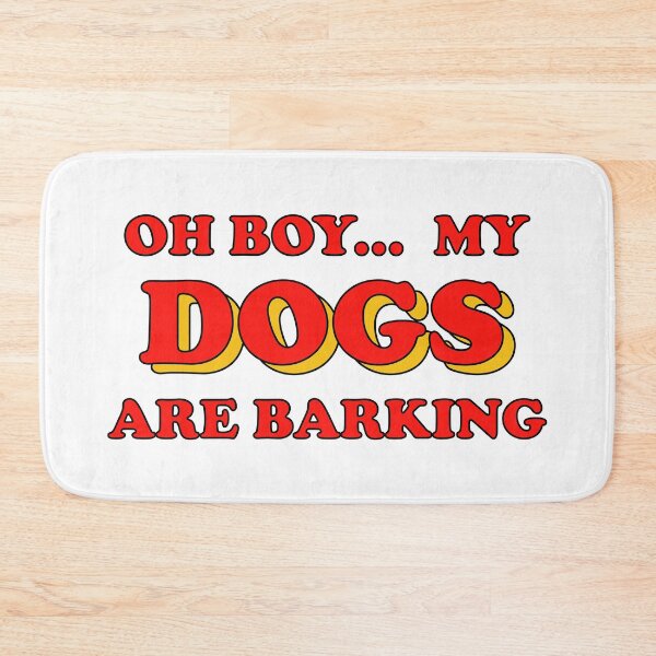 Item preview, Oh boy my dogs are barking in red and yellow designed and sold by PrintsyGal.