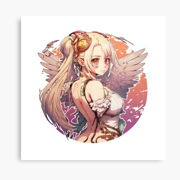 Anime Girl Wings Metal Prints For Sale | Redbubble