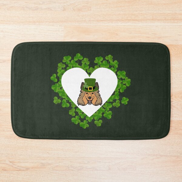 Item preview, Shetland Sheepdog (Sheltie) Head in Shamrock Heart with Saint Patrick's Day Theme designed and sold by SeasonalDogs.