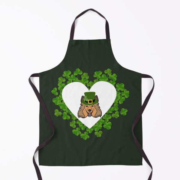 Item preview, Shetland Sheepdog (Sheltie) Head in Shamrock Heart with Saint Patrick's Day Theme designed and sold by SeasonalDogs.