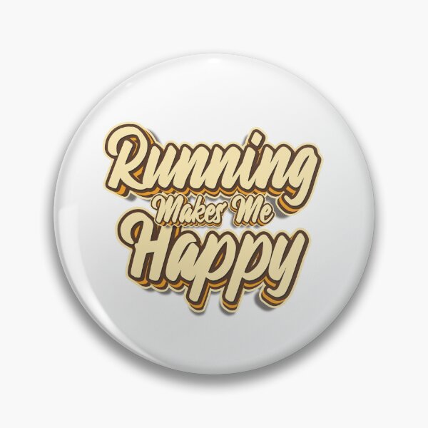 Item preview, Running makes me happy typography designed and sold by KondeHipe.