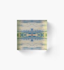 Melbourne Skyline Mirror Acrylic Block