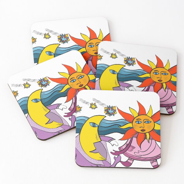 Item preview, The Sun and the Moon - Color "Figurative Drawings" designed and sold by Istvan Ocztos.