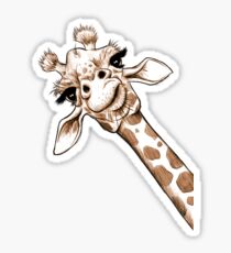 Sketch Giraffe Art Sticker
