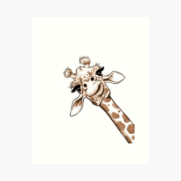 Sketch Giraffe Art Art Print