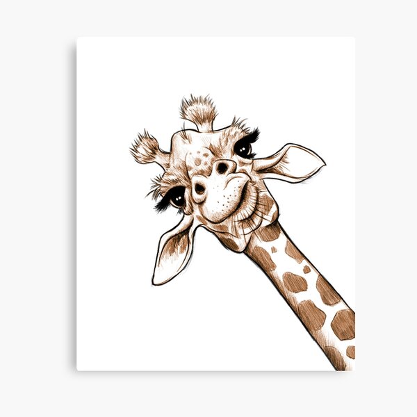 Onmogelijk Kauwgom mat Sketch Giraffe Art" Canvas Print for Sale by JonThomson | Redbubble