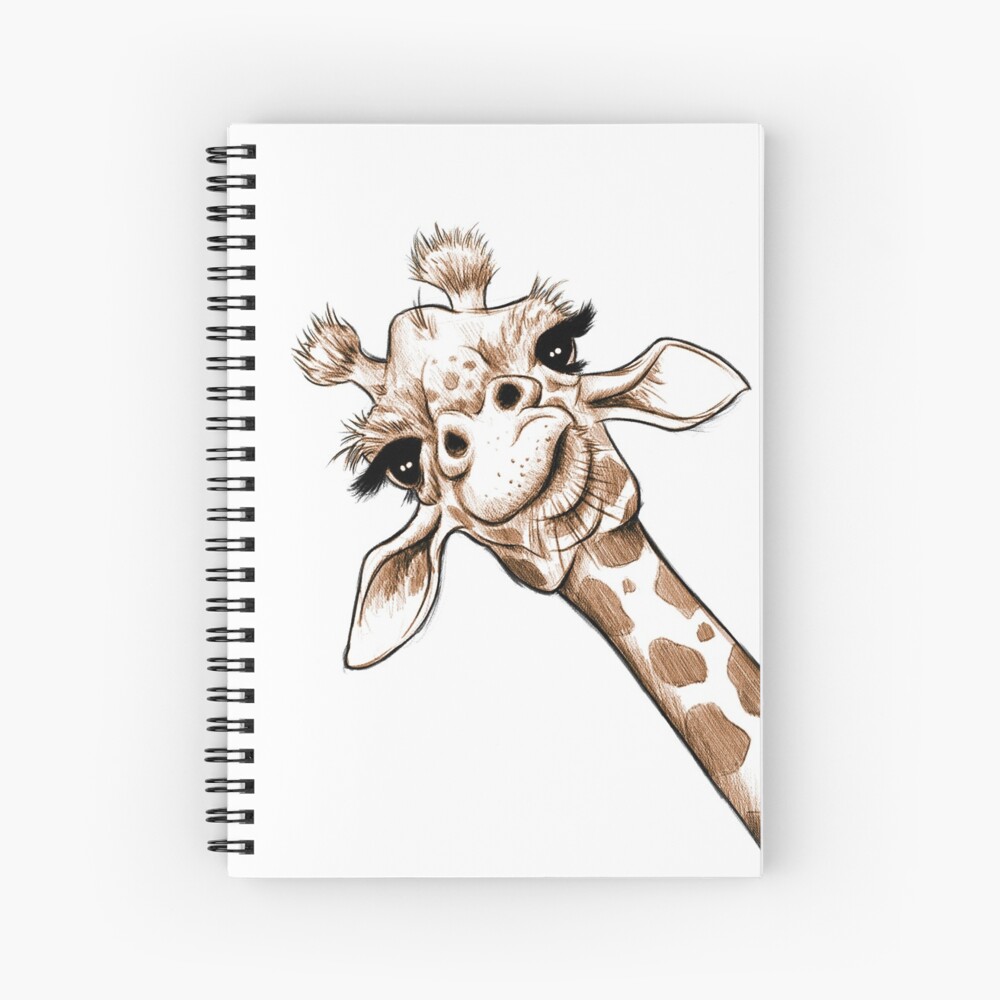 Sketch Giraffe Art Spiral Notebook