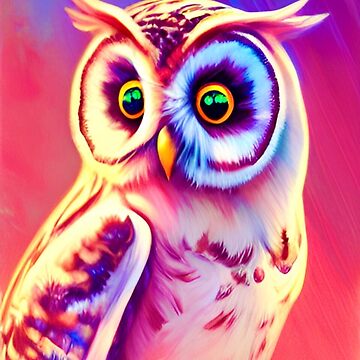 5D Diamond Painting Bright Colored Owl Kit - Bonanza Marketplace