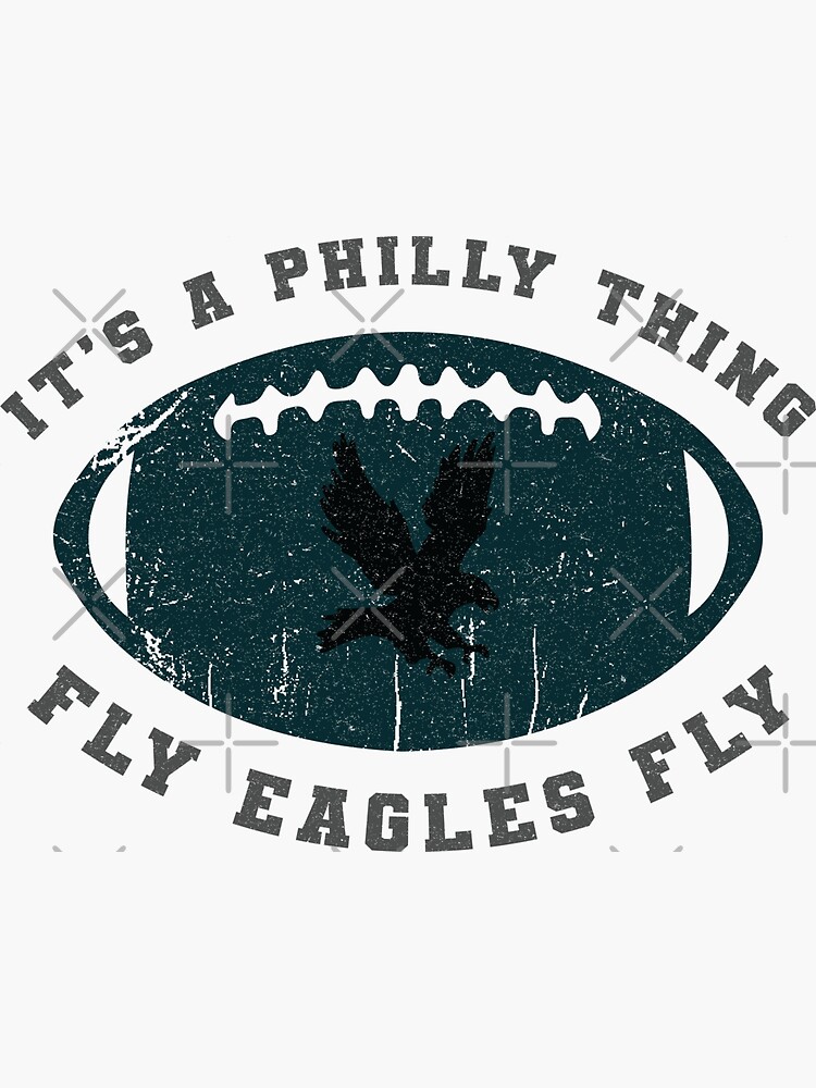 Whimsical Thinker Eagles Football - Philadelphia Vintage Text Hoodie