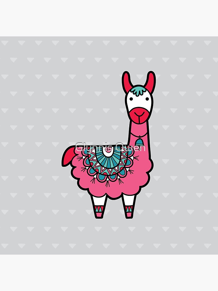 Doodle Llama Pink by goggo101